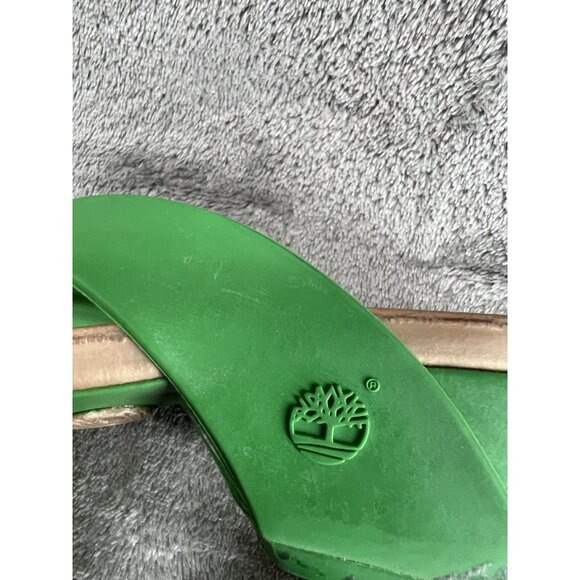 Timberland Women’s Green 9M Jelly Thong Flip Flop Sandals Summer Beach Vacation - Picture 5 of 6